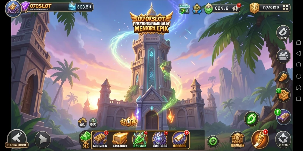 Tampilan gameplay 070SLOT yang seru dan strategis dalam Tower Defense.