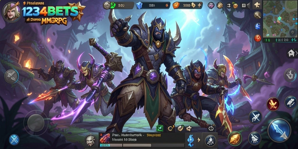 Tampilan gameplay seru dalam 1234BETS yang menggoda pemain MMORPG.