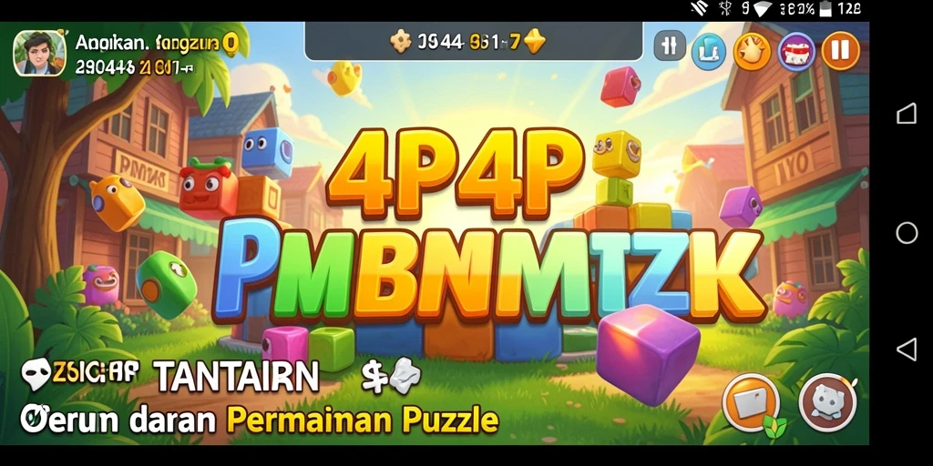 Screenshot utama 4P4P menampilkan gameplay Puzzle yang menantang.