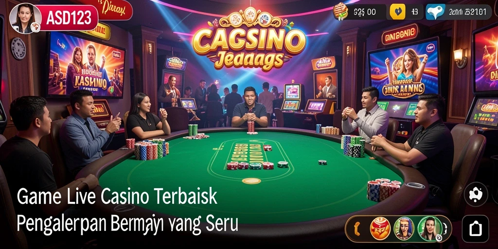 Tampilan menarik dari gameplay Live Casino di ASD123.