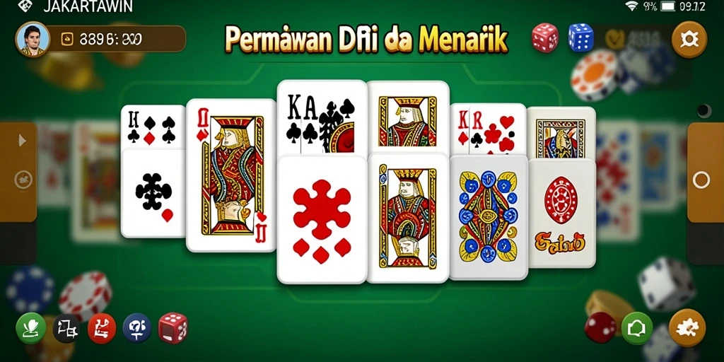 Screenshot gameplay JAKARTAWIN menampilkan suasana permainan Domino yang seru.
