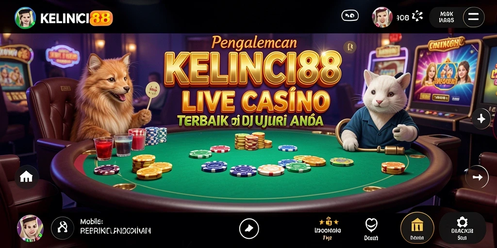 Tampilan gameplay Live Casino KELINCI88 yang menarik dan interaktif.