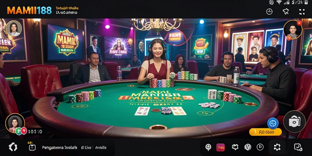 Tampilan gameplay Live Casino MAMI188 yang mendebarkan.
