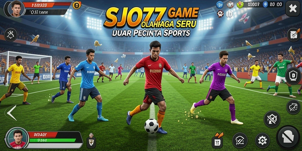 Screenshot utama SJO777 menampilkan momen seru dalam pertandingan olahraga.