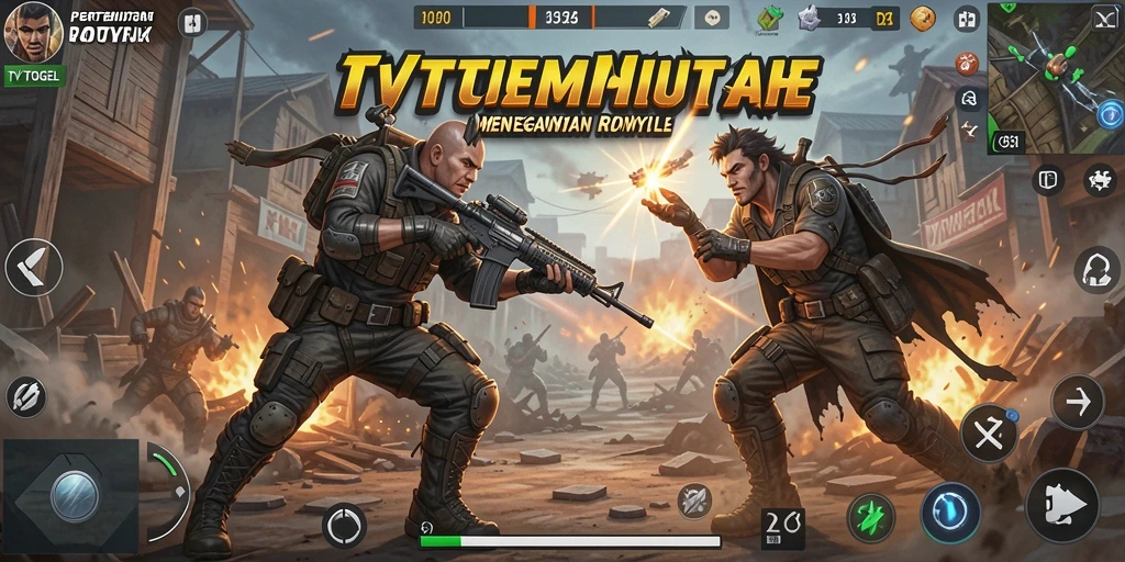Tangkapan layar menampilkan aksi pertempuran intens di TVTOGEL.