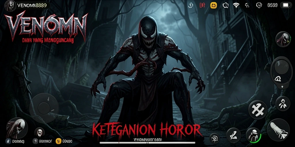 Gameplay menegangkan di VENOM889 dengan suasana horror yang mengerikan.