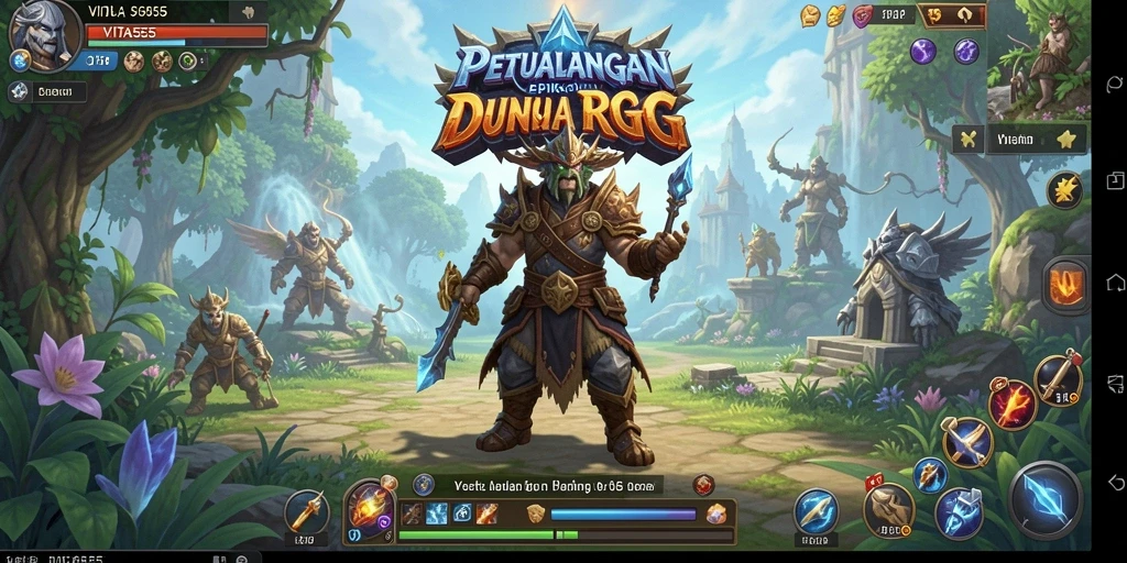 Tampilan menarik dari gameplay RPG VITA555 yang imersif.